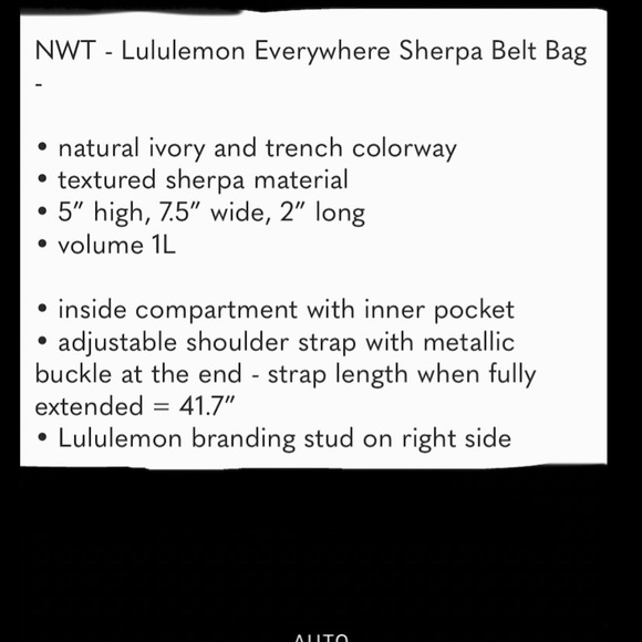 Lululemon Everywhere Fleece belt bag Natural Ivory/Trench color - Picture 7 of 8